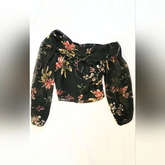 NWOT!ASTR The Label Anthro Reign Floral Print Women's Off The Shoulder Top Small - Picture 6 of 17